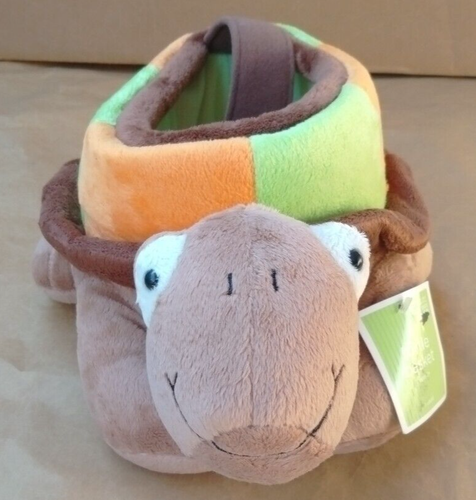 Brown Turtle Plush Easter Basket with Handle - 第 1/7 張圖片