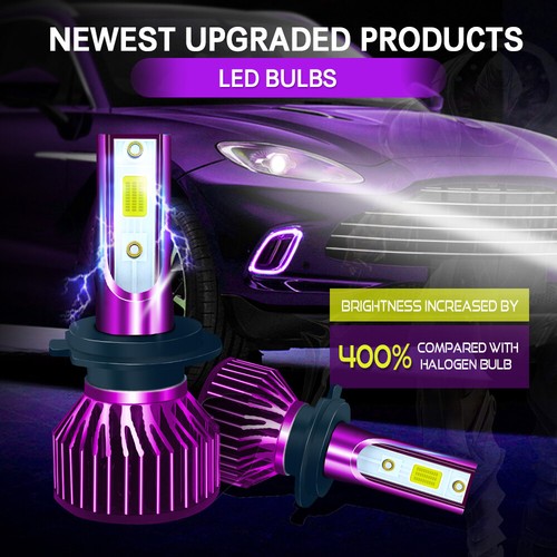 H7 6500k LED Bulbs low Beam Headlight Kit COB High Power for VW Jetta 2006-2019 - Picture 6 of 11