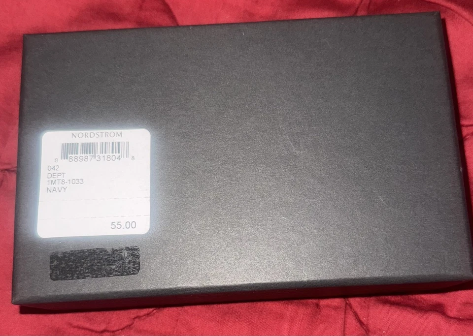 In Box, Nordstrom Navy Blue Bow Tie 100% Silk Made In Italy Wedding Work - Image 2 of 2