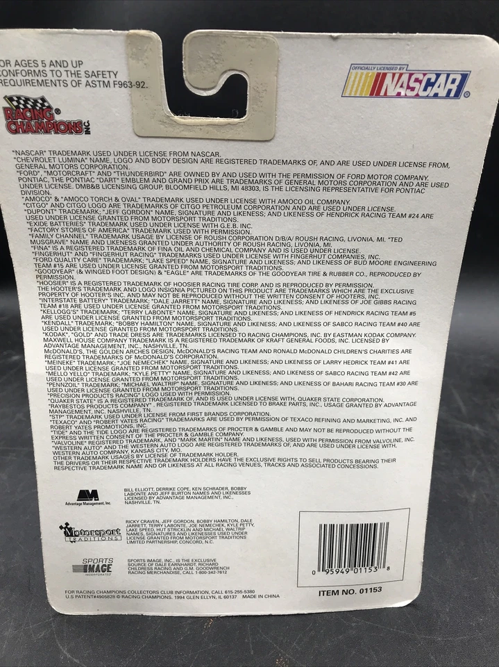 Racing Champions Stock Car #83 Sherry Blakey 1994 NASCAR Chevrolet Kodak película Foto 2 de 2