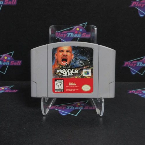 WCW Mayhem Nintendo 64 AD N64 Cartridge Only Authentic / Tested - (See Pics)