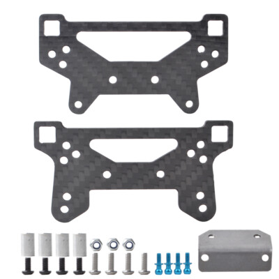 Carbon Front Rear Shocks Tower Mount for Tamiya 1:10 TA02SW TA02 TA02W Upgrades