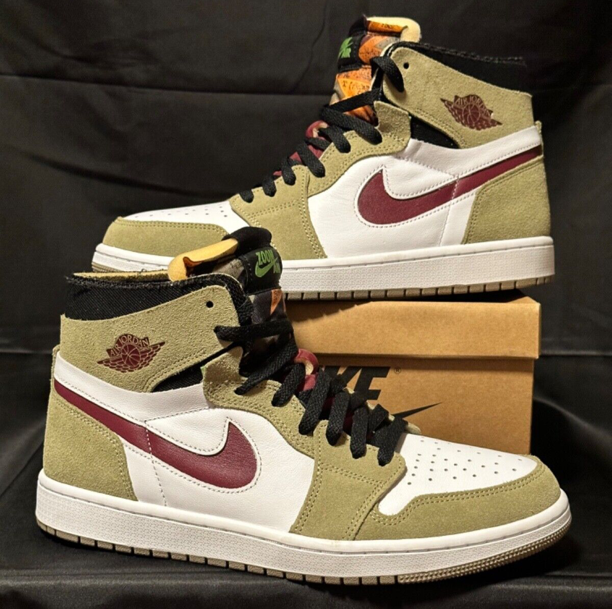 AIR JORDAN 1 ZOOM CMFT オリーブ Air Jordan 1 Zoom Air CMFT - Neutral Olive/Titude Green