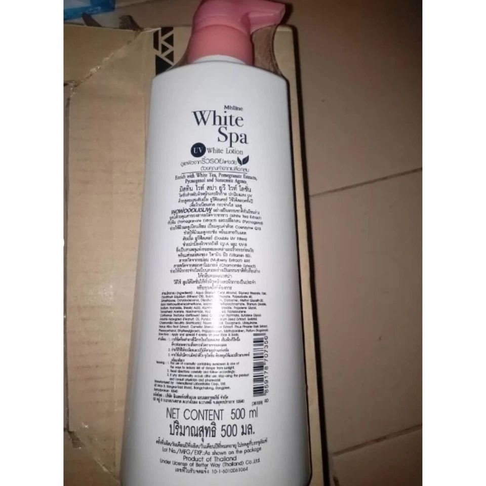 Loción corporal hidratante Mistine White Spa UV White 500 ml x 1 pieza Foto 3 de 4