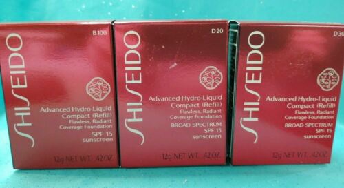 Shiseido Advanced HYDRO LIQUID COMPACT Flawless Foundation REFILL SPF15 ~ U PICK - Picture 1 of 4