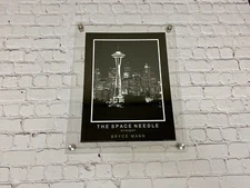 Double Panel Floating Acrylic Frame - Square Corners - Custom Size Available