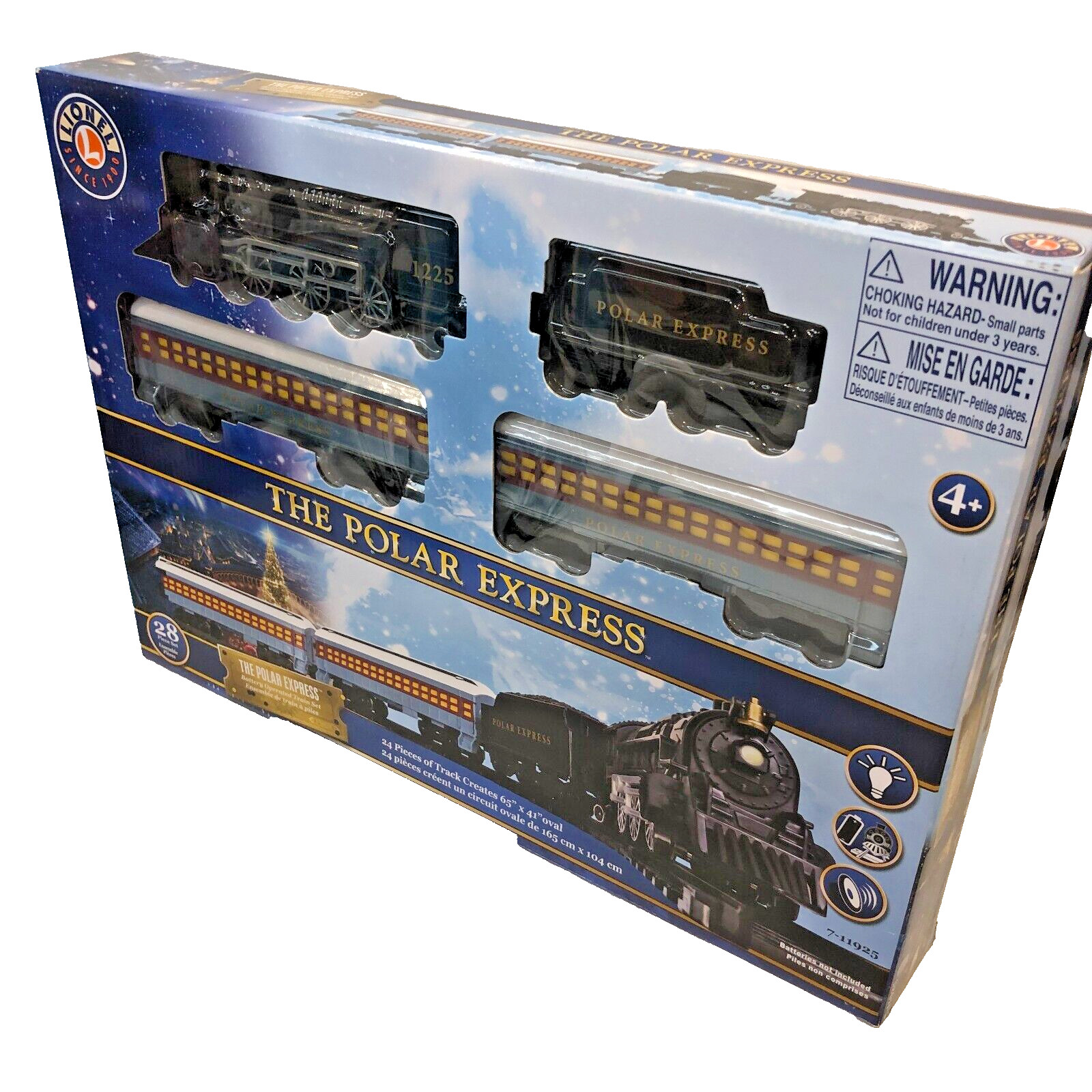 Lionel The Polar Express Battery Operated Train Set 28pc w/ Sounds 7-11925 New