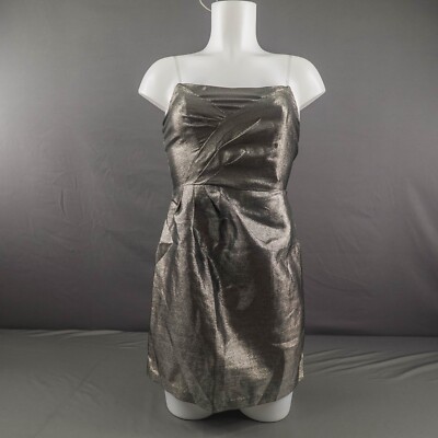 Do Be Womens Dress Small Gold Sparkle Lame Glam Y2K Party Club Evening Prom NEW