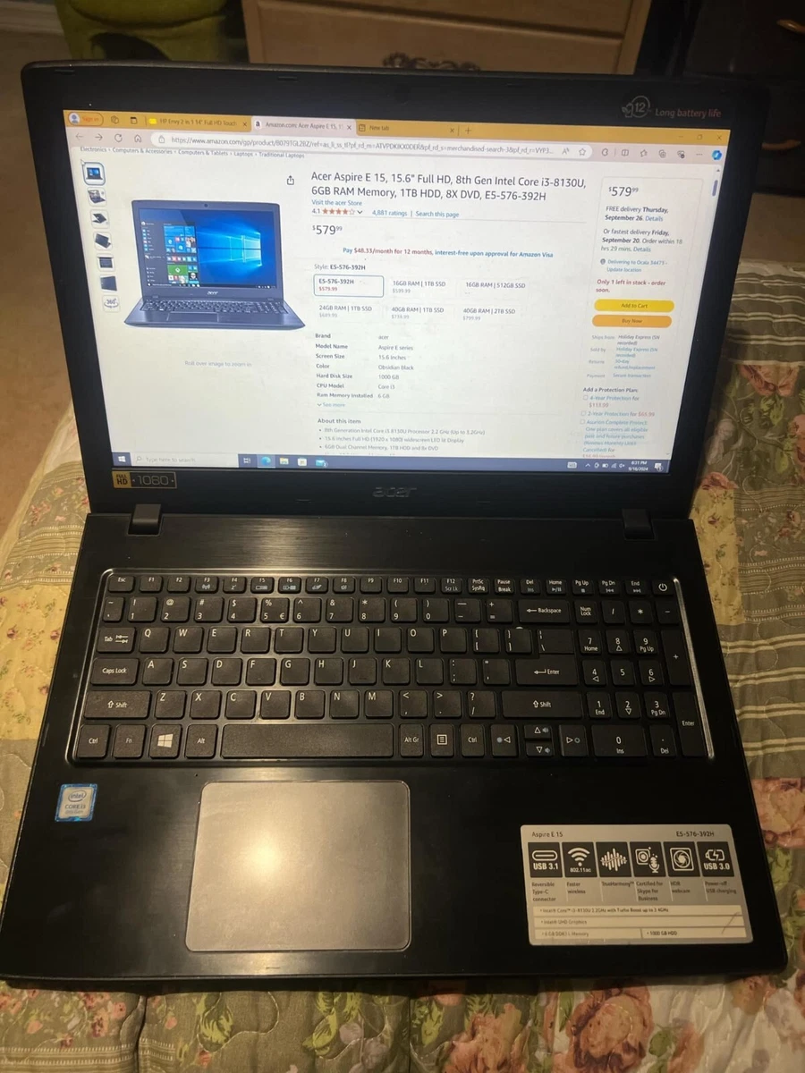 Acer Aspire E 15 Intel Core i3 8th Gen. PC Laptops & Netbooks 6 GB