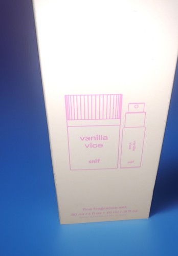 Snif Vanilla Vice Fragrance Gift Set Sealed 1 Fl Oz Full Size & .3 Fl Oz Travel - Picture 2 of 3
