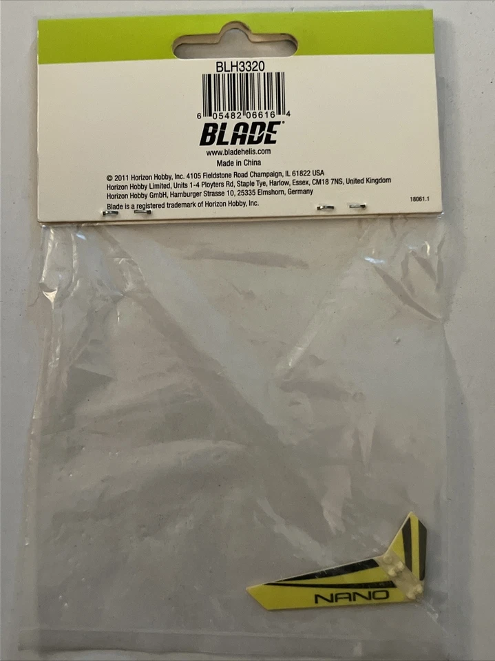 Blade BLH3320 Yellow Vertical Fin with Decal: nCP X - Image 2 of 2