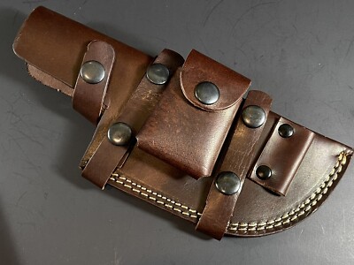 9  CUSTOM HAND MADE Real LEATHER SHEATH Case Holster For Fix Blade Knife