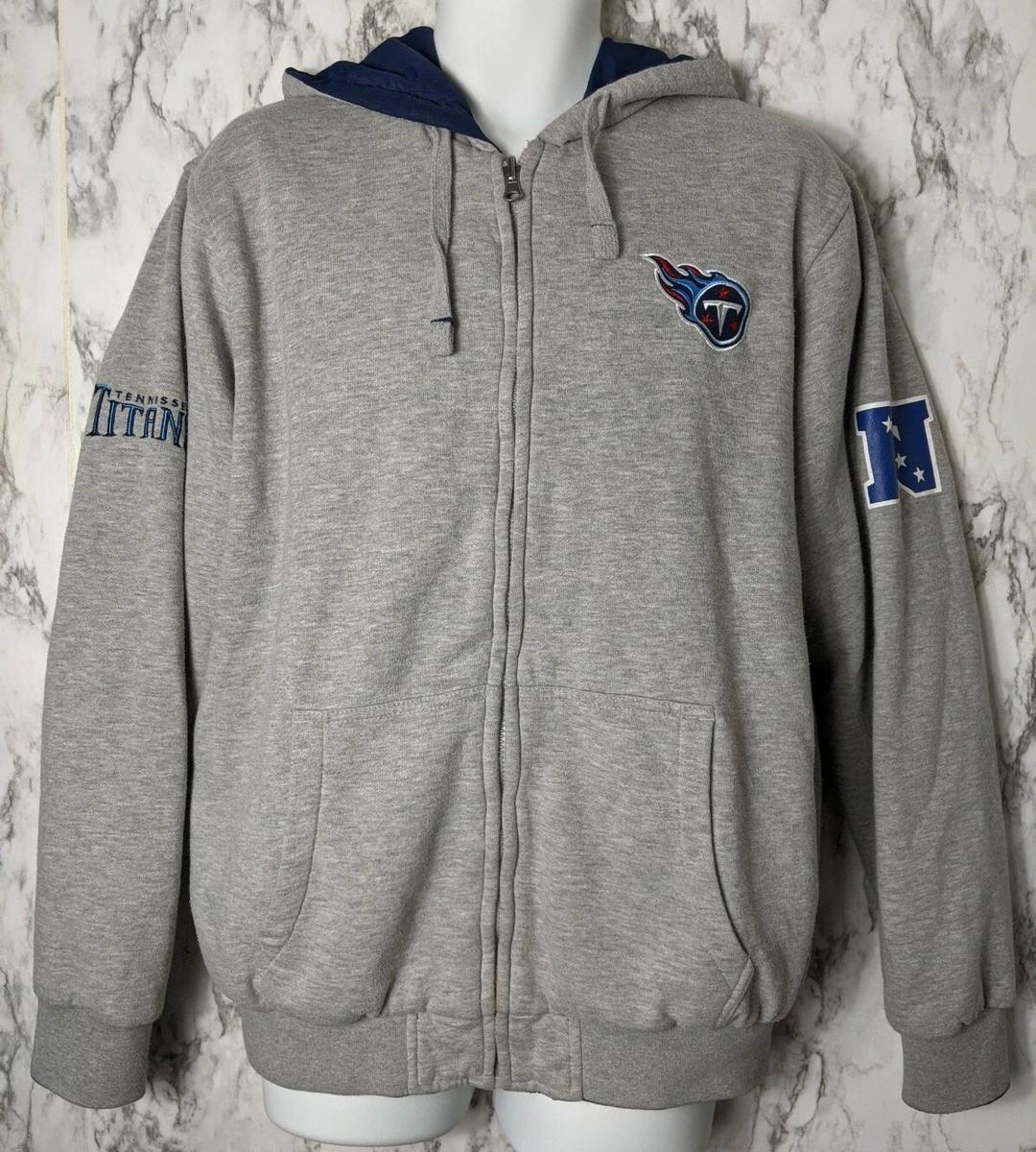 NFL GIII Tennessee Titans L Large Reversible Full Zip Hoodie