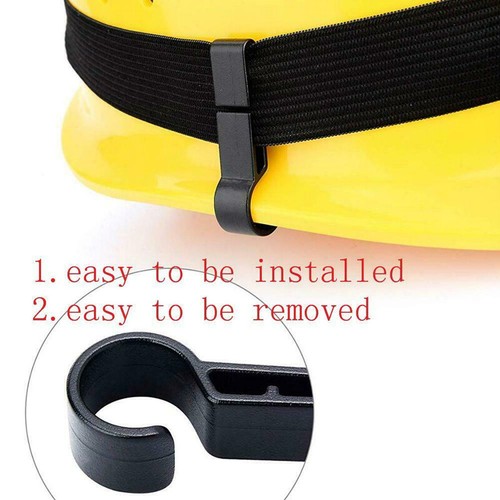 20pz Clip Casco per Faro, Gancio Lampada Testa Cappello Rigido Clip Luce Faro - Foto 2 di 7