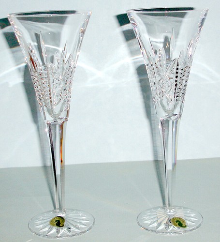 Waterford Crystal Crookhaven Champagne Flute Pair 9.25" Ireland New in Box - Picture 3 of 5
