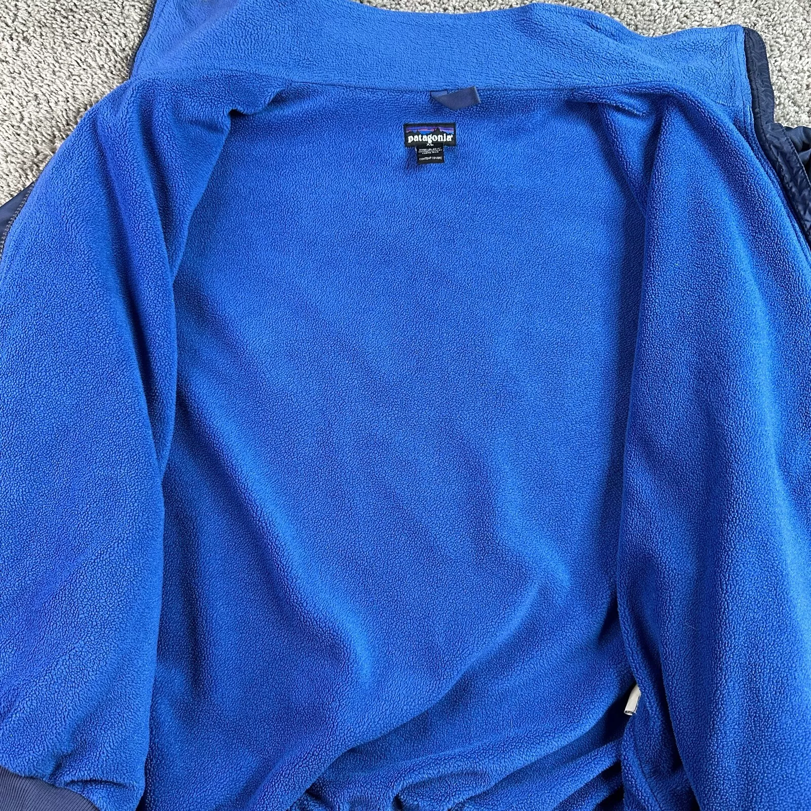 patagonia vintage 90s capilene fleece shelled bomber jacket