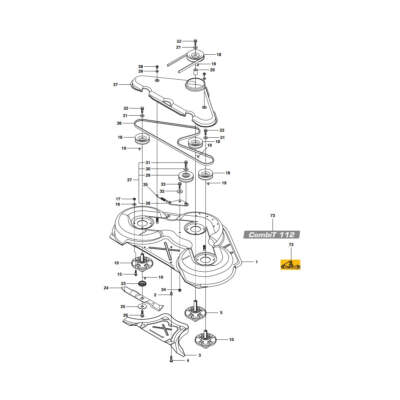 CombiT 112 (112cm) Cutting Deck Belt Fits Husqvarna PF21 AWD Pn