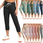 SPECIAL MAGIC Women Capri Sweatpants Stretch Joggers Loose Pants Drawstring Yoga