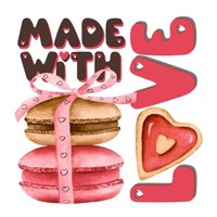 20 Servietten Love Made - Gebacken Mit Liebe 33X33Cm
