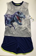 Saint Eve Dinosaur Pajama Set - Boy's Size L 10-12  NEW  24