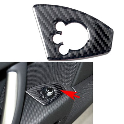 Real Carbon Fiber Door Button Without Mirror Folding Frame Trim Fit 08-15 TT TTS