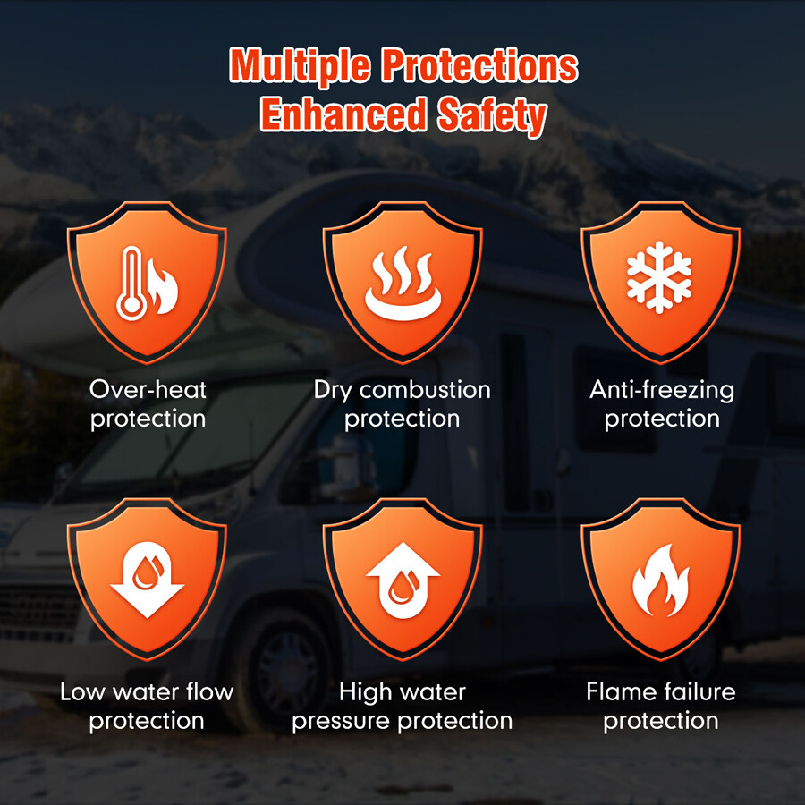 Campervan 6L LPG Gas Water Heater Tankless Instant Hot Water Heater