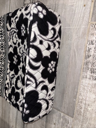 Nuevo Bolso de Mano Vera Bradley Negro Blanco Dos Asas Correa para el Hombro Cartera Grande RARO - Imagen 9 de 10