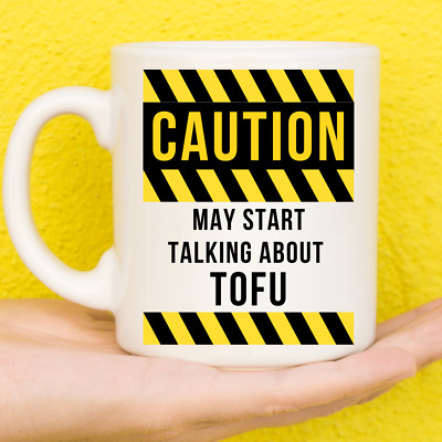 Achtung Tofu Becher | Vegane Geschenke | Geschenke für Tofu Liebhaber | Geburtstagstasse