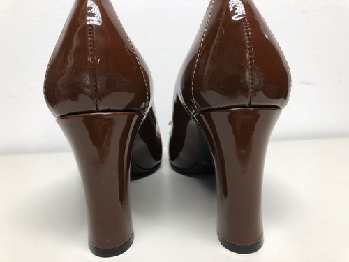 Enzo Angiolini MSRP $87  Size 8  Brown Patent Leather Heels Tassel Pumps 396017  - Picture 7 of 10