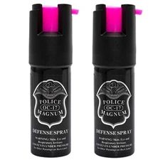 2 PACK Police Magnum pepper spray 1/2oz HP Safety Lock Personal Defense Security
