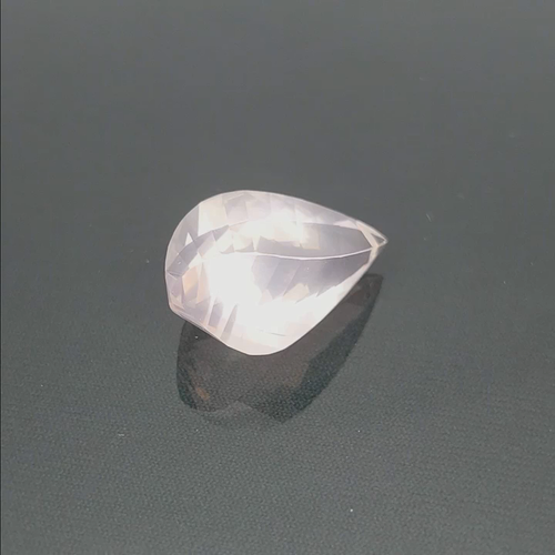10.50Cts EXQUISITE FANCY BRIOLETTE SHAPE NATURAL ROSE QUARTZ WITH DRILLED - Video 1 of 1
