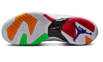 Nike Air Jordan XXXVII 37 'Hare' White White Red Basketball Shoe