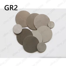 Titanium GR2 Metal Sheet Round Sheet Solid Titanium Disc Select Size