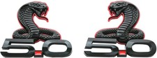 New Pair Cobra 5.0 Emblems Redline 3d Snake Badges Mustang F150 Fender Decals New Pair Cobra 5.0 Emblems Redline 3d Snake Badges Mustang F150 Fender Decals