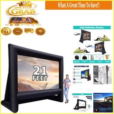 21Ft Inflatable Outdoor Movie Screen with Blower, Double-Sided Projection