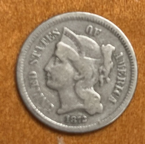 1872-P Three Cent Nickel — photo from another recent sale