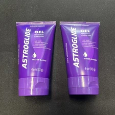 2 pack Astroglide Water Based Lube Gentle Gel Personal Lubricant 4oz Lasting