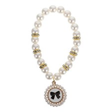 Cat Dog Jewelry Pearls for Large Dogs Bows Cats Female Collar Necklace