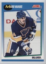 1991-92 Score Canadian Mario Marois #546 0a4