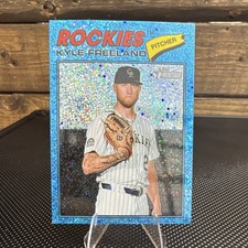 Topps Heritage 2023 Kyle Freeland Sparkle Parallel #92 Rockies MLB Baseball Card