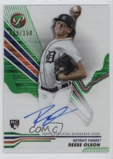 2024 Topps Pristine Green Pulsar Refractor 9/150 Reese Olson #PA-RO Auto 18yu