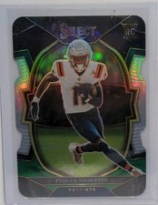 2022 Select-Concourse Tyquan Thornton No.93 Black & Green Prizm Die Cut Patriots