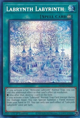 YUGIOH: 1X Labrynth Labyrinth MP23-EN233 Prismatic Secret Rare NM