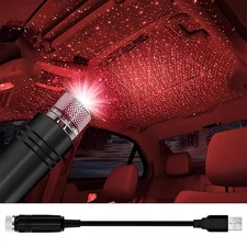 USB Powered LED Car Interior Roof Atmosphere Light Night Star Projector Lamp