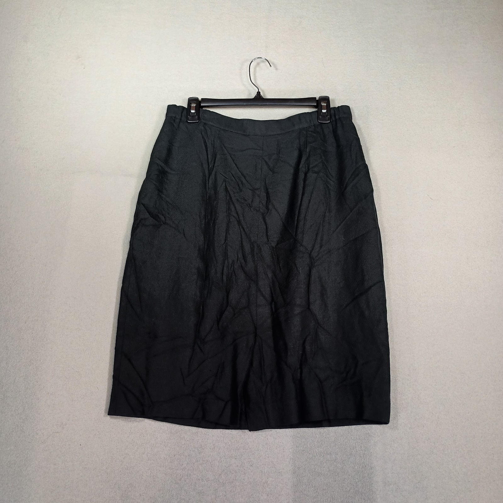 Eric New York Women's Black Minimalist Pencil Skirt Size 14 Office Capsule Wardrobe
