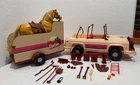 VINTAGE 1973 WESTERN BARBIE TRAVELIN’ JEEP AND TRAILER w Accessories