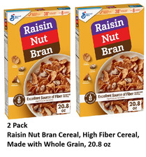 Raisin Nut Bran Cereal, High Fiber Cereal Made with Whole Grain 20.8 oz (2-Pack)