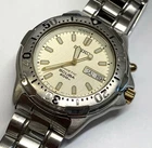 SEIKO Kinetic 5M43-0030 Mens Watch Stainless Steel Day Date As Is Vintage
