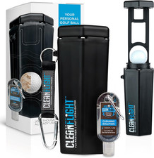 Premium Golf Ball Washer - Portable Cleaner for Golf Bag or Cart - Best Golf Acc