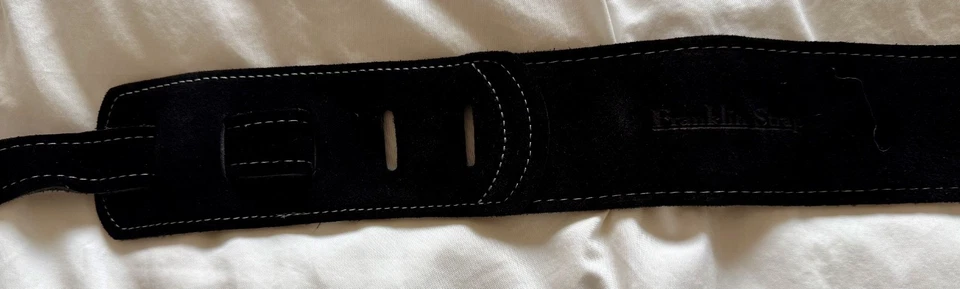 Correa de guitarra Franklin Purist de gamuza negra - 2,5" Foto 3 de 4